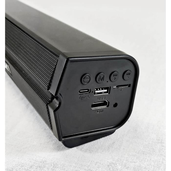 Barre de son lumineuse INOVALLEY BS11 LED Bluetooth V5.0 HDMI USB 2.0 micro SD FM Batterie 2400mAh - vue 3