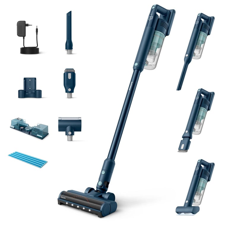Aspirateur Balai Philips XC5141/01 – Sans Fil, Autonomie 60 Min, Filtration 3 Étapes - vue 3