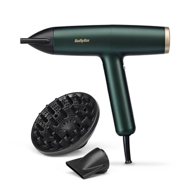 Asciugacapelli Babyliss D6555DE Air Power Pro VERDE 1700W - Tecnologia Ionica Anti-Frizz