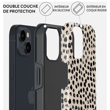 Burga Funda para iPhone 15 MagSafe Tough A prueba de golpes Modelo Almond Latte Beige