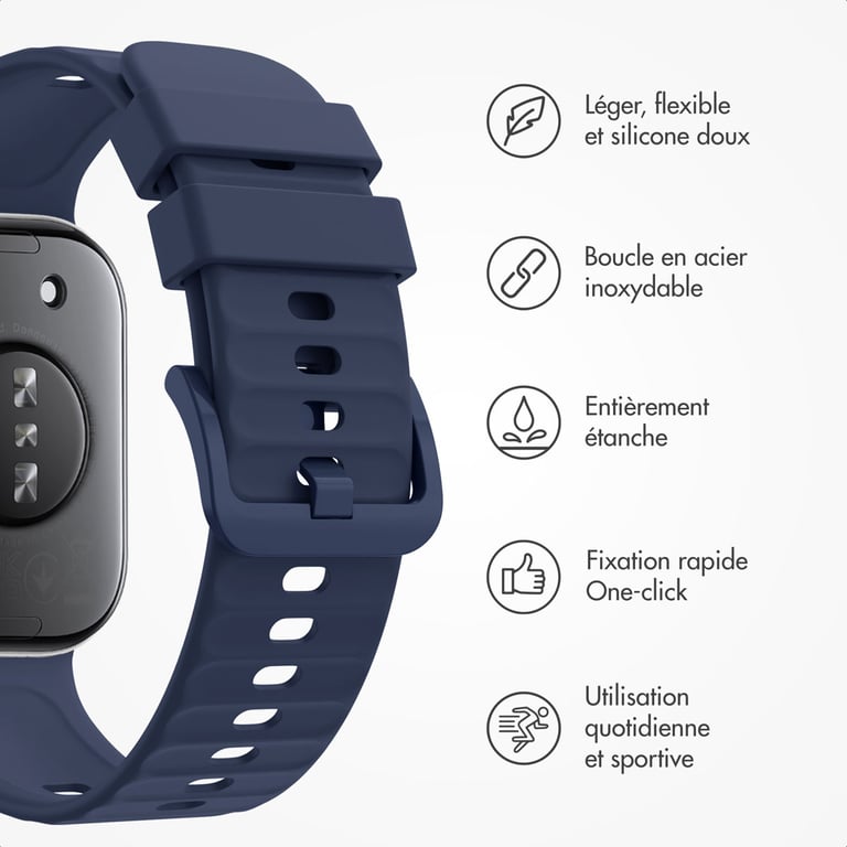 Bracelet Huawei Watch Fit 4 / 4 Pro 20mm Silicone - vue 6