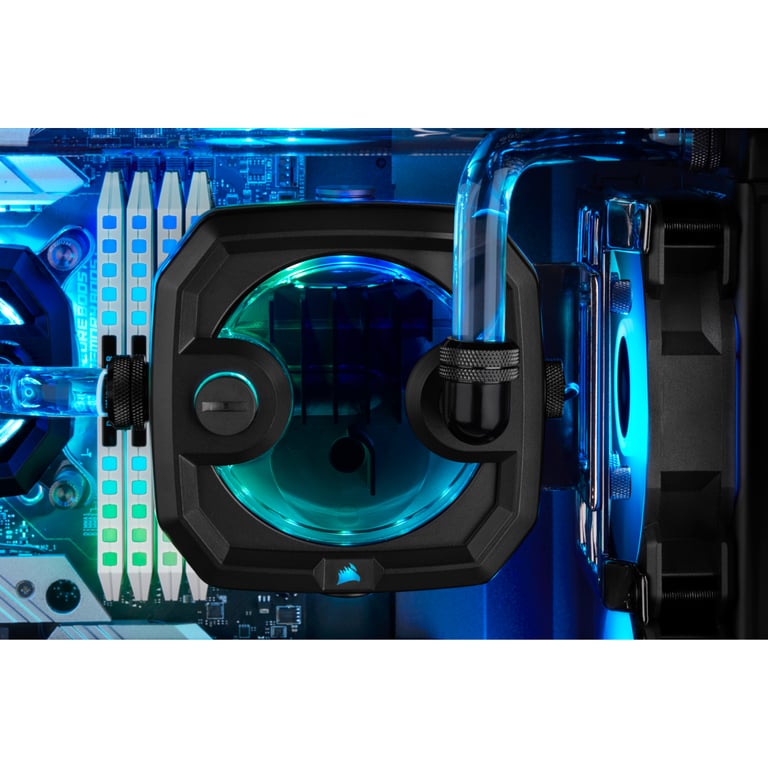 CORSAIR Hydro X Series iCUE XH303i RGB PRO Custom Kit de système de refroidissement par liquide Taille de radiateur : 360 mm pour : AM4 LGA1200 LGA1700 120 mm - vue 2