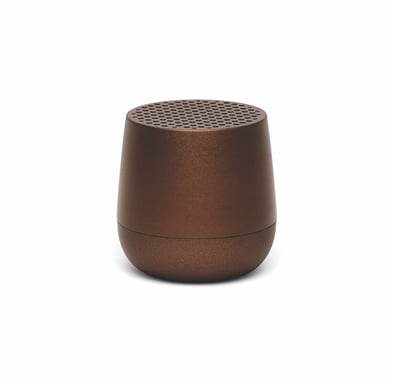 LEXON - Mini altoparlante Bluetooth ricaricabile a induzione da 3W - MINO + ALU (marrone)