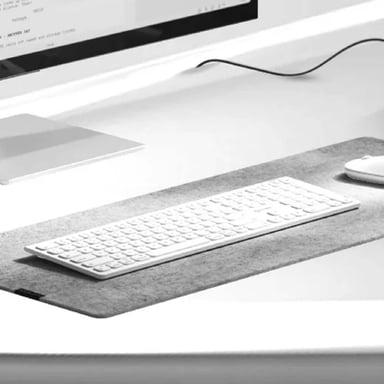 A-Logic Echelon Teclado AZERTY inalámbrico recargable USB-C con 7 botones programables Blanco