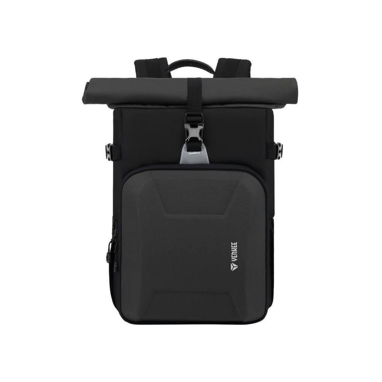 YENKEE Sac &agrave; dos photo  ZOOMER YBB 1505 - Compatible PC portable 15,6"" - R&eacute;sistant intemp&eacute;ries - Volume 25L - Noir/Gris