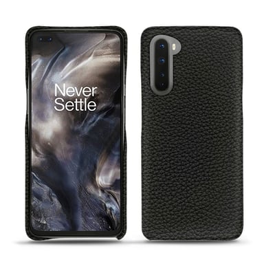 Coque cuir OnePlus Nord -  - Noir - Cuir grainé