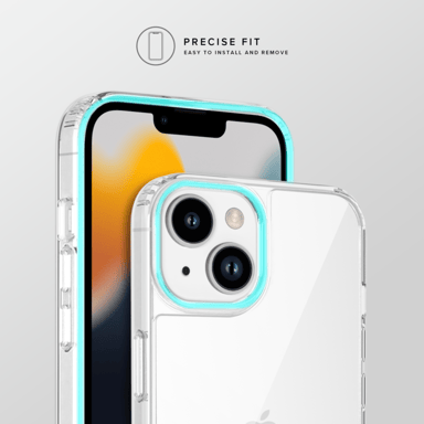 Coque antibactérienne antichoc hybride invisible pour Apple iPhone 13 mini, Transparente