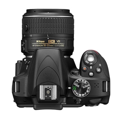 Nikon D3300 + 18-55 VR II Kit d'appareil-photo SLR 24,2 MP CMOS 6000 x 4000 pixels Noir