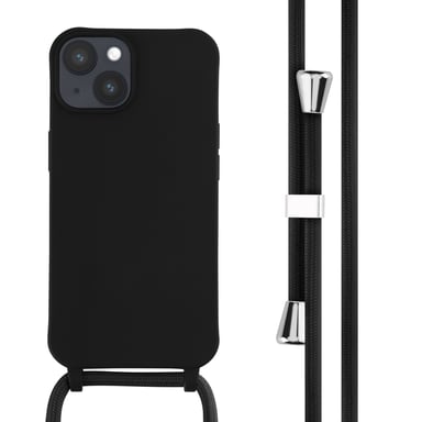 imoshion Coque en silicone avec cordon pour Apple iPhone 14 - Noir