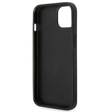 Funda Karl Lagerfeld para iPhone 14 Plus 6.7'' rígida negra Saffiano Choupette Head Patch