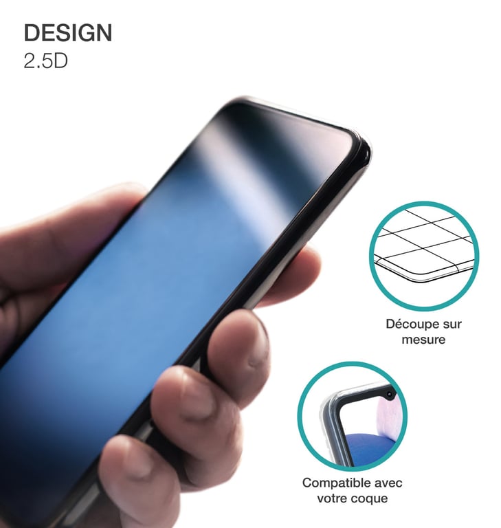 Protège écran verre trempé 2.5D iPhone 15 dureté 9H 60% verre recyclé Cerifié GRS + Cadre de pose Bigben - vue 3