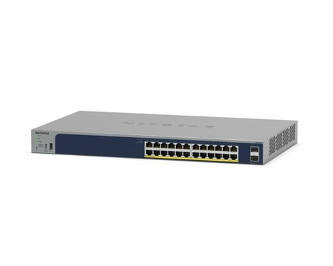 NETGEAR GS724TPv3 Géré L2 Gigabit Ethernet (10/100/1000) Connexion Ethernet, supportant l'alimentation via ce port (PoE) Gris - Neuf
