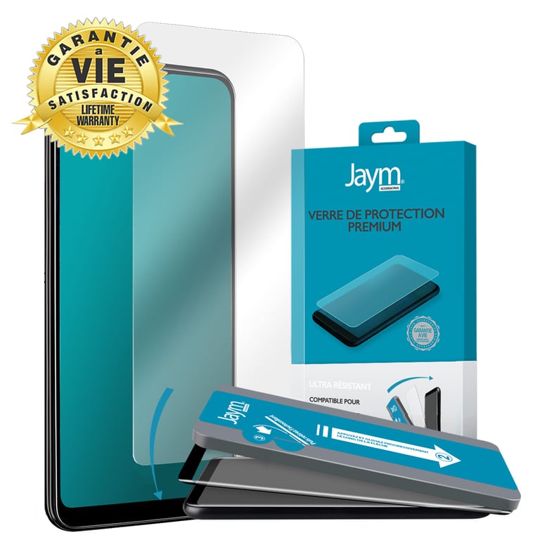JAYM - Verre de Protection Premium pour Apple iPhone 13 - Apple iPhone 13 Pro - Plat 2.5D - Garanti à Vie Renforcé 9H Ultra Résistant Qualitée supérieure Asahi - Applicateur sur Mesure Inclus