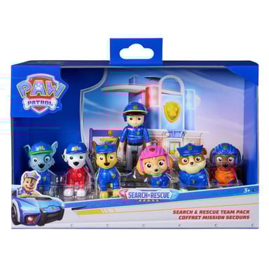 PAW Patrol Patrulla Canina - Pack 7 Figuras de Rescate Search & Rescue: Chase, Marshall, Skye, Rubble, Rocky, Zuma y Ryder - Patrulla Canina Juguetes, Regalo Niño 3 años +, Juguetes Niños 3 años +,
