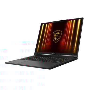 MSI Stealth A16 AI+ A3XWIG-009FR Copilot+ PC AMD Ryzen AI 9 HX 370 Ordinateur portable 40,6 cm (16'') Quad HD+ 32 Go LPDDR5x-SDRAM 2 To SSD NVIDIA GeForce RTX 5080 Wi-Fi 7 (802.11be) Windows 11 Pro Noir