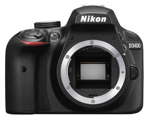 Nikon D3400 Cuerpo de la cámara SLR 24,2 MP CMOS 6000 x 4000 Pixeles Negro