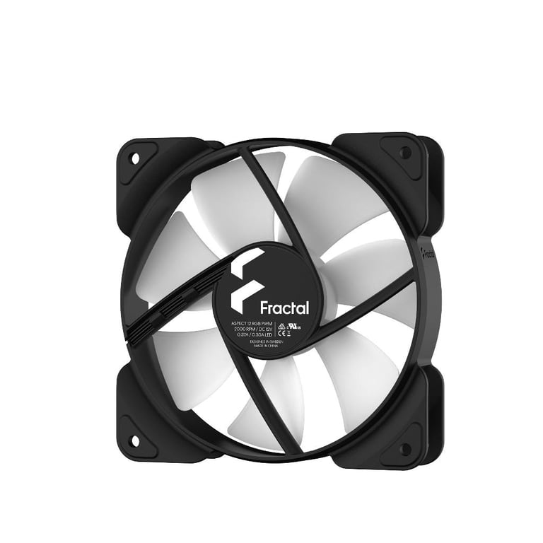 Fractal Design Aspect 12 RGB PWM Ventilador para PC 12 cm Negro 3 pieza(s)