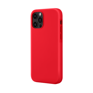 (O) Coque antichoc en gel de silicone doux pour Apple iPhone 12 Pro Max, Rouge Ardent