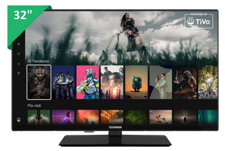 Telefunken TE32750B45I2DT TV 81,3 cm (32 ) WXGA Smart TV Noir 250 cd m² Neuf