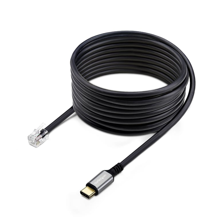 StarTech.com Adaptateur USB-C vers RJ9 pour Combiné Téléphonique de Bureau ou Casque Filaire/Sans Fil, Utilise le Matériel Fixe Existant, 1,8m, pour Ordinateur Portable/de Bureau/Mobile - Neuf