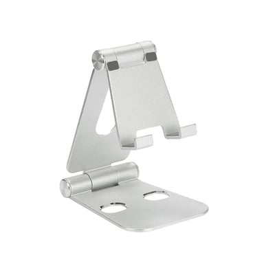 Soporte WE para Teléfono, Soporte para Tableta, Soporte Dock Compatible para Teléfono Móvil, Accesorios, Oficina, otros Smartphones de Aluminio - Plata