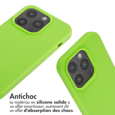 imoshion Coque en silicone avec cordon pour Apple iPhone 14 Pro - Fluor Groen