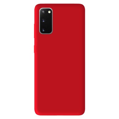 Coque silicone unie Mat Rouge compatible Samsung Galaxy A71