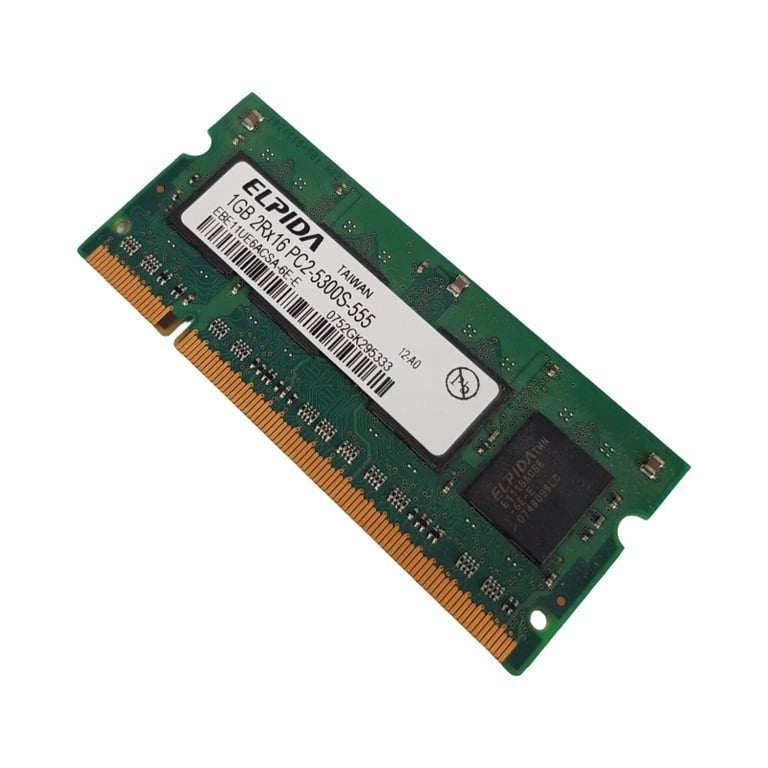 1Go Ram Ddr2 Elpida Ebe11Ue6Acsa So-Dimm Pc2-5300S - Très Bon État