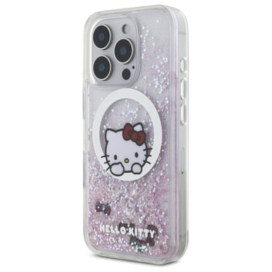 Étui Hello Kitty pour iPhone 16 Pro  Max 6.9  blanc étui rigide  Liquid Glitter Sweet Kitty Bows MagSafe - Neuf