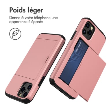 imoshion Coque arrière avec porte-cartes pour Apple iPhone 12 (Pro) - Rose Doré