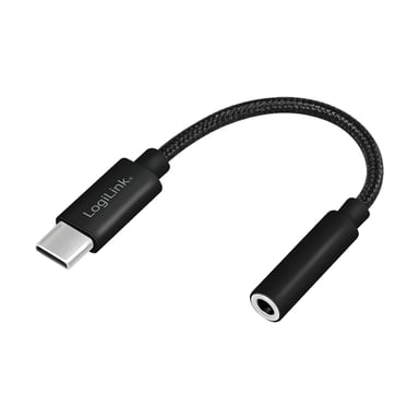LogiLink UA0398 cavo audio 0,13 m 3,5 mm TRRS USB Tipo-C Nero