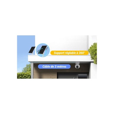 Telecamera di sicurezza esterna EZVIZ HB8 Pro 4K motorizzata 360° Wi-Fi con pannello solare 5 W Bianco