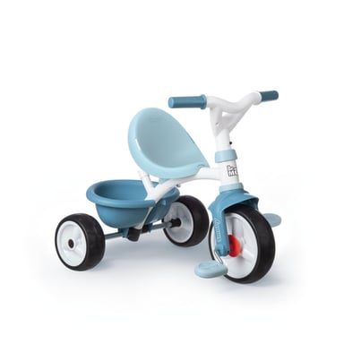 Tricycle Smoby Be Move Bleu avec Canne et Roues Silencieuses
