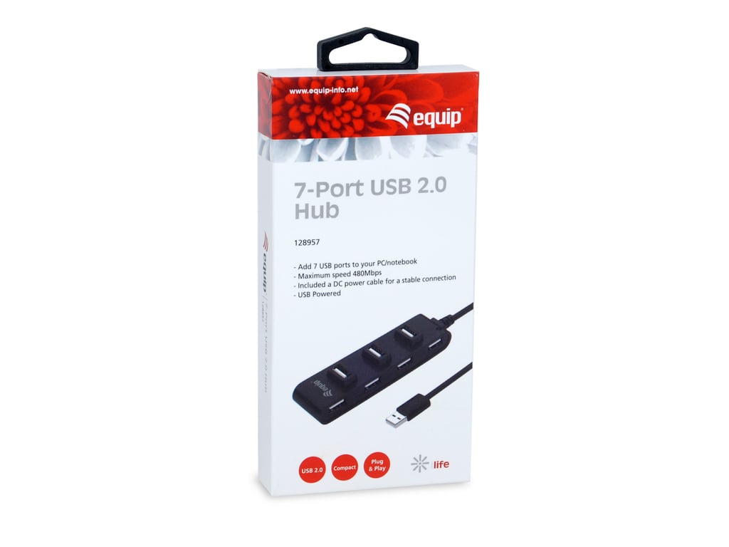 Equip 128957 hub & concentrateur USB 2.0 480 Mbit/ Neuf - vue 3