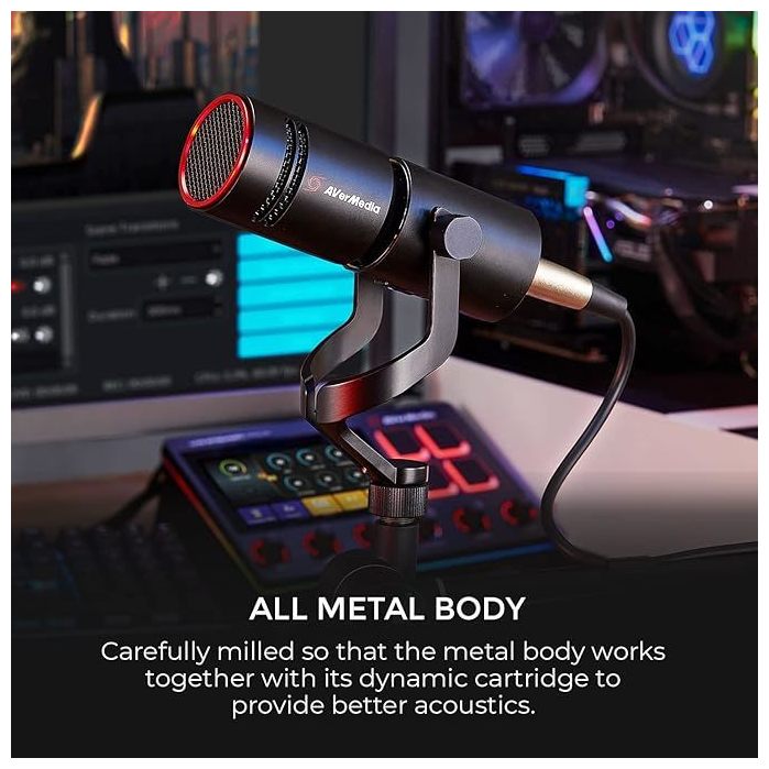 Microphone Dynamique AVerMedia MIC 330 AM330 pour streamers et créateurs de contenu et - vue 4