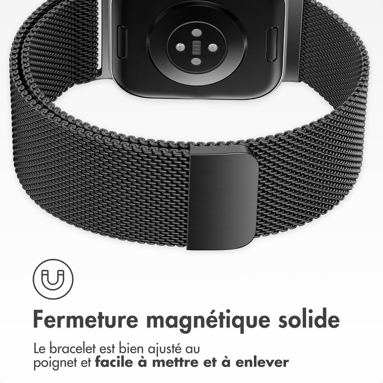 Bracelet Xiaomi Smart Band 9 Pro / 8 Pro 20mm Magnétique Milanais - vue 6