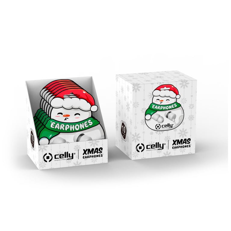 Celly XMASEARSNOWWH écouteurcasque Avec fil Ecouteurs AppelsMusique Neuf - vue 3
