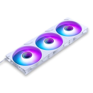 Phanteks Lot de 3 Ventilateurs de boitier M25 Gen2 Reverse RGB - 14cm (Blanc)