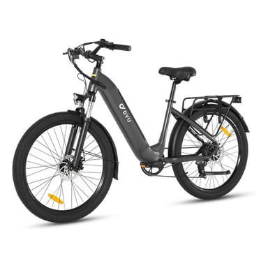 Bici elettrica DYU C1 per adulti, bici elettrica da città per tutti i terreni da 26'' con motore da 350 W, batteria da 36 V 10 Ah