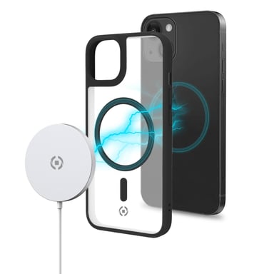 Celly Magmatt guscio protettivo per telefoni cellulari 17 cm (6,7'') Cover Nero, Trasparente Apple iPhone 14 Plus