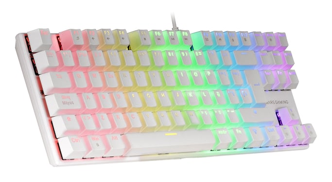 Mars Gaming MK80 clavier USB AZERTY Français Blanc