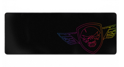 Spirit of Gamer Darkskull - XXL Tapis de souris de jeu Noir, Bleu, Rouge, Jaune