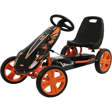 Go-Kart à Pédales Speedster Orange pour Enfants de 4 à 8 Ans