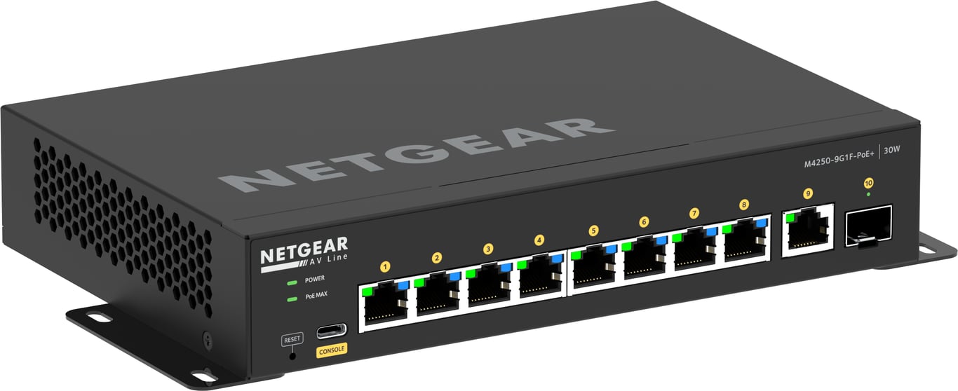 Netgear M4250 9G1F POE+ 10 PORT AVLINE - vue 4