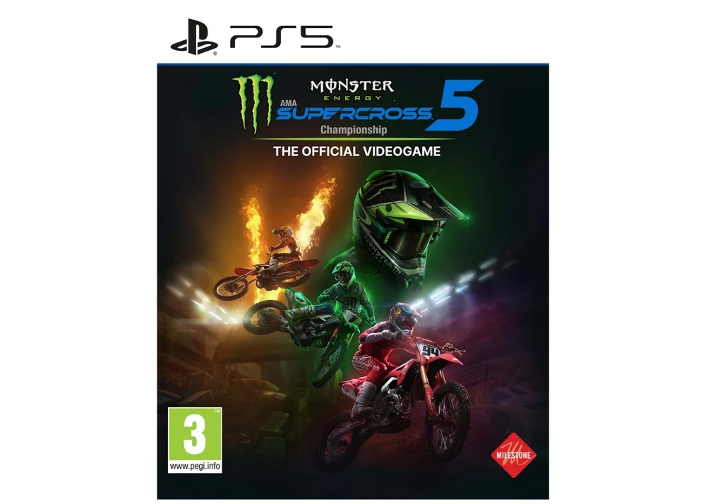 Monster Energy Supercross 5 Standard Allemand Anglais Espagnol Français Italien POR BRA PS5 - vue 2