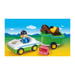 Playmobil 1.2.3 Jinete con coche y remolque
