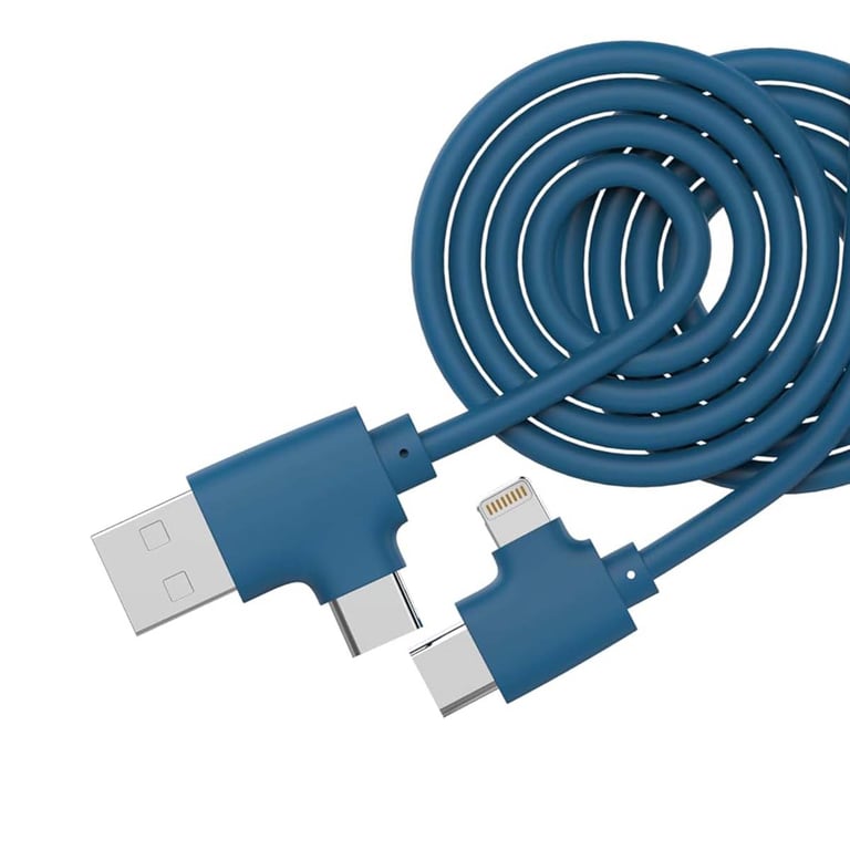 Câble Ice C USB A+C / USB C & Lightning 2. 1m FastCharge Certifié GRS Xoopar Neuf - vue 3