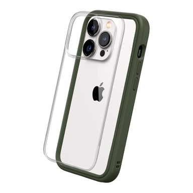 Funda RHINOSHIELD compatible con [iPhone 14 Pro] Mod NX - Protección delgada personalizable con tecnología de absorción de impactos [sin BPA] - Verde caqui