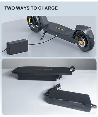 Patinete eléctrico para adultos con potente motor de 500 W, scooter eléctrico de cercanías, hasta 25 km/h, alcance de 40 km, freno de disco delantero y trasero y neumáticos de aire de 10 pulgadas