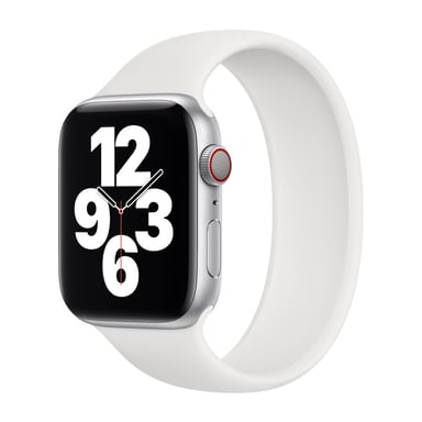 Bracelet Boucle unique en Silicone pour Apple Watch | 38/40/41/42 mm - Taille 8 - White